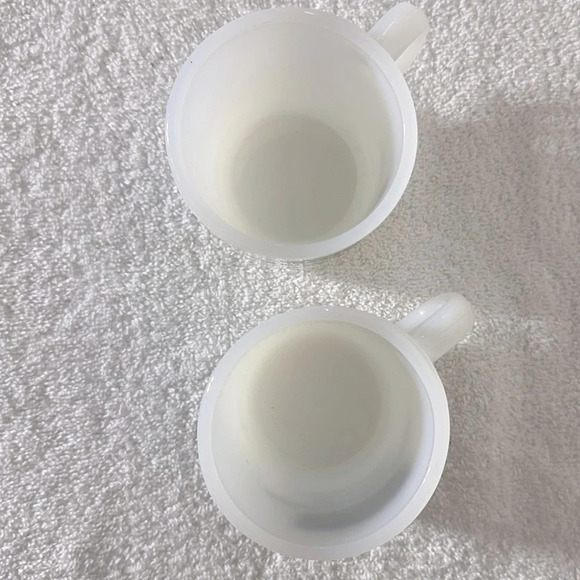 Vintage Glassbake Heat Resistant Milk Glass Bob Miller Trucking LTD. Mugs x2 - Picture 6 of 12